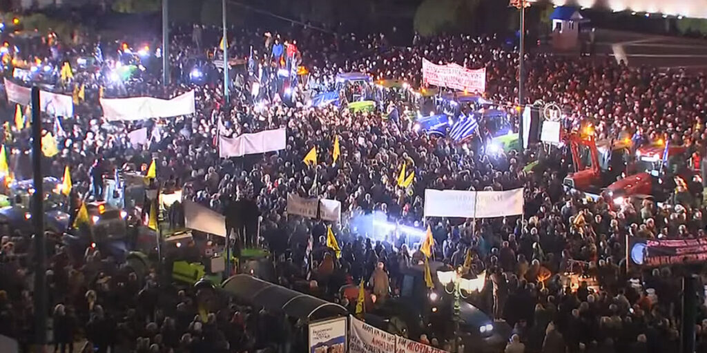 Grški kmetje protestirajo