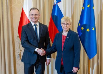 Pirc Musarjeva in Duda spregovorila o podpori Ukrajini (FOTO)