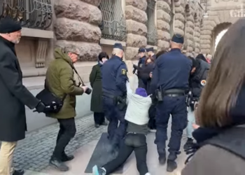 Greto Thunberg policija odvlekla s protesta