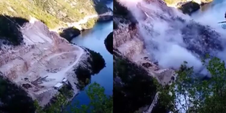Ogromen plaz pri Mostarju povzročil gmotno škodo (FOTO, VIDEO)