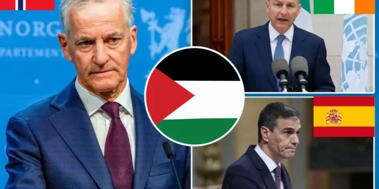 Irska, Španija in Norveška priznavajo palestinsko državo