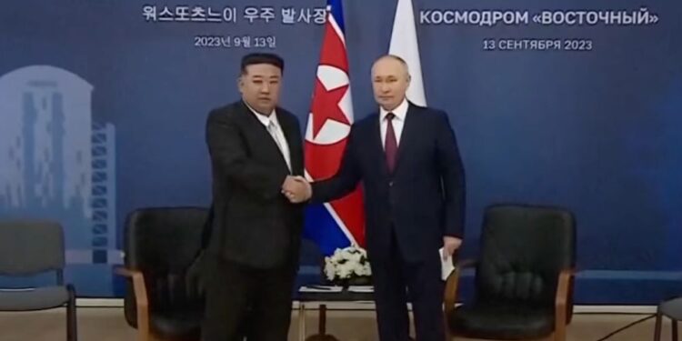 Putin in Kim Džong