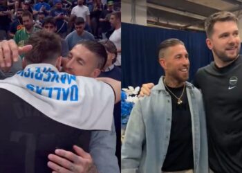 Nogometaš Sergio Ramos podprl Luko Dončića v finalni tekmi NBA (VIDEO)