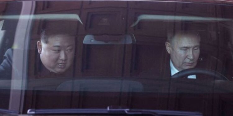 Putin in Kim Džong