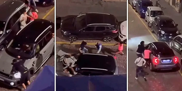 Milano: Skupina mladeničev napadla vinjenega voznika  (VIDEO)