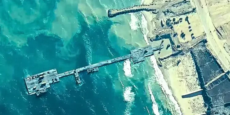 Začasni pomol v Gazi