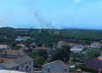 Gozdni požari v Istri in Dalmaciji: Gasilci in kanaderji na terenu