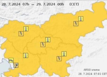 Oranžno opozorilo: Slovenijo bodo danes zajele nevihte!