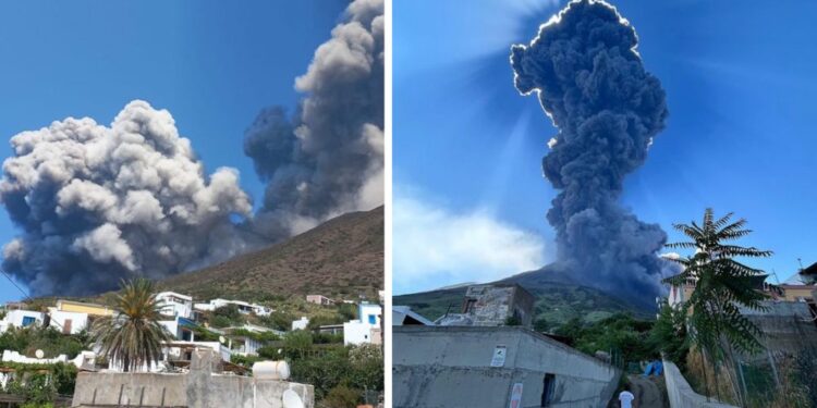 Vulkan na Stromboliju znova izbruhnil: Oblak pepela dosegel morje (VIDEO)