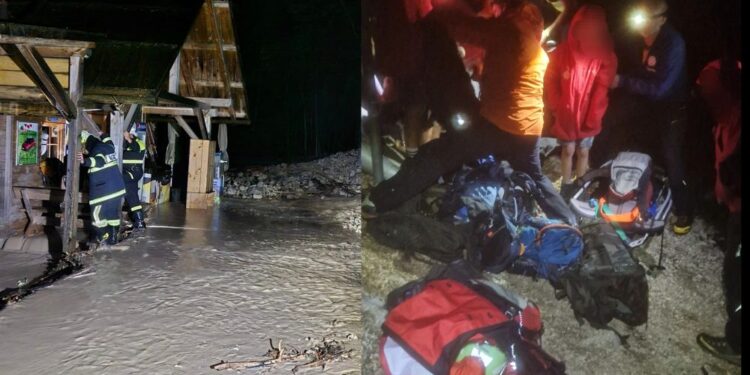 Neurje povzročilo kaos na Gorenjskem: Skavti in planinci potrebovali reševanje (FOTO)