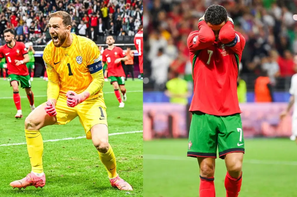 Jan Oblak in Cristiano Ronaldo