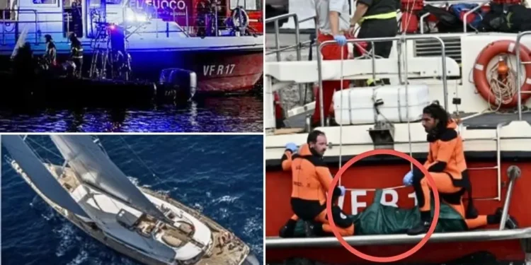 Na superjahti potopljeni ob obali Sicilije so našli pet trupel