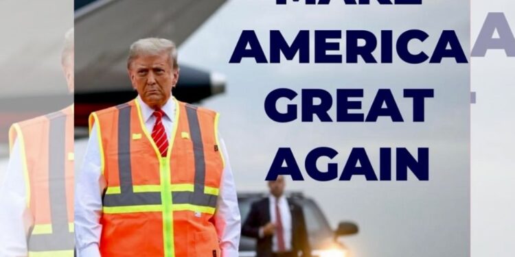 Trump v smetarski obleki protestira proti Bidnovim komentarjem (VIDEO)