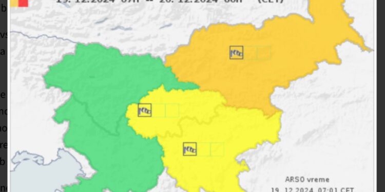 Močan veter na severovzhodu: Oranžno opozorilo za Štajersko in Prekmurje