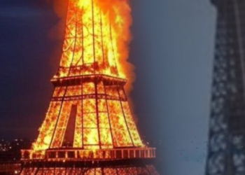 Požar v Parizu: Gori Eifflov stolp!