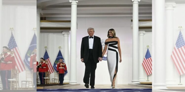 Melania in Donald Trump zablestela na inavguracijskem plesu (VIDEO)