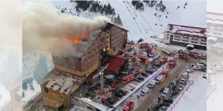Smrtna tragedija v turškem smučarskem hotelu: Požar zahteval deset življenj (FOTO)