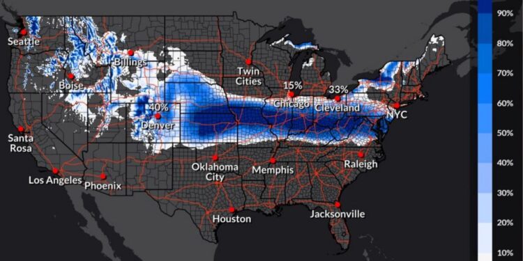 ZDA se pripravljajo na najhujši snežni vihar v desetletju (FOTO)